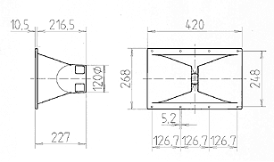 Beyma TD460 Horn drawing