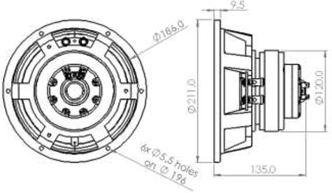 Radian 5208C Dimensions