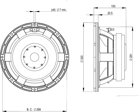 B&C 12FG100 Mounting