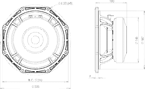 B&C 8FG64 Drawing