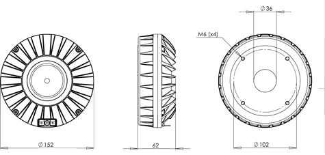 B&C DCM414 Drawing