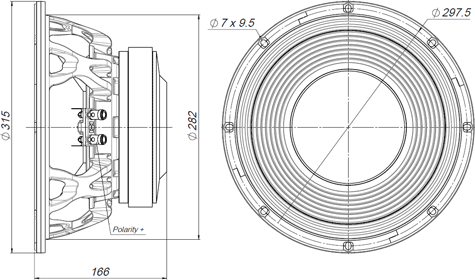 Beyma 12LEX1000Fe Drawing