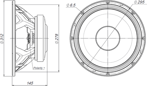 Beyma 12MCB700 Drawing