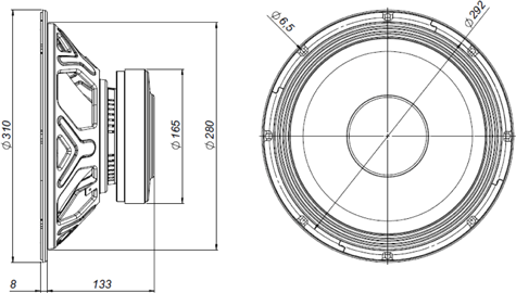 Beyma 12MCS500 Drawing