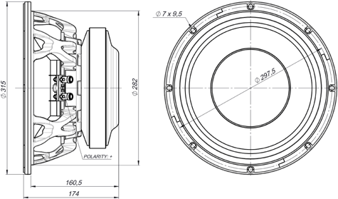 Beyma 12SCF1300Fe-4 Drawing