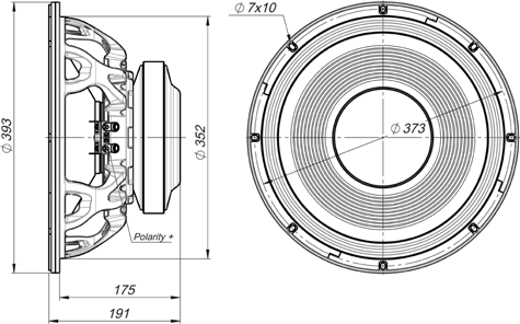 Beyma 15LEX1600Fe Drawing