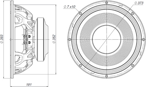 Beyma 15QLEX1600Fe Drawing