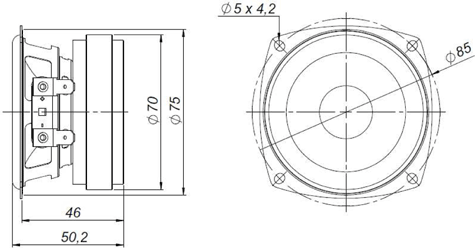 Beyma 3FR30 Dimension