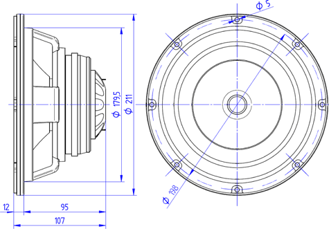 Beyma CX300Nd/N Dimension