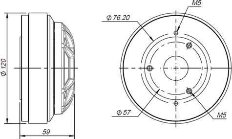 Beyma CD-171FE/PK Dimensions