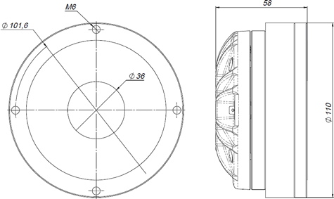 Beyma CD1114Fe Drawing