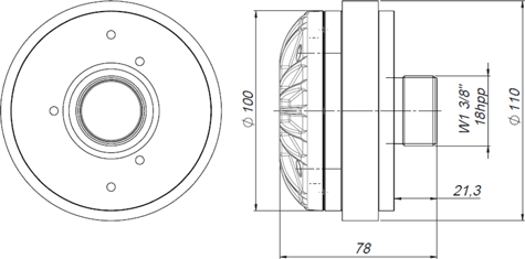 Beyma CD11FeS Dimensions