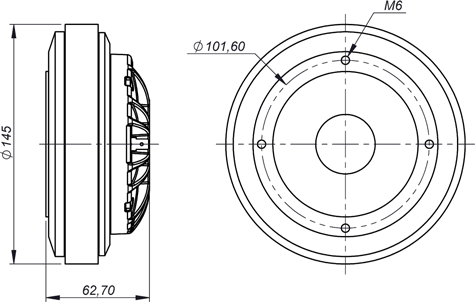 Beyma CD2514FeTi Drawing