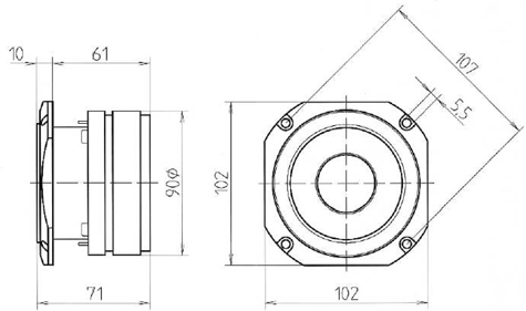 Beyma CP22FB Drawing