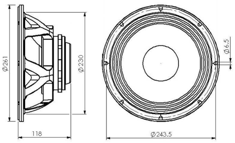 Beyma Pro10WNd Drawing