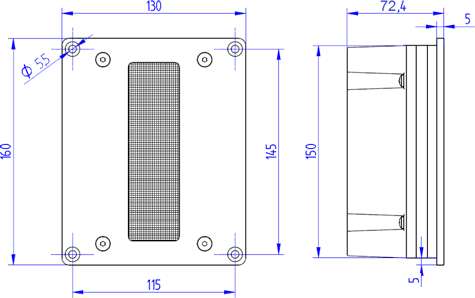 Beyma TPL200B Dimesnions