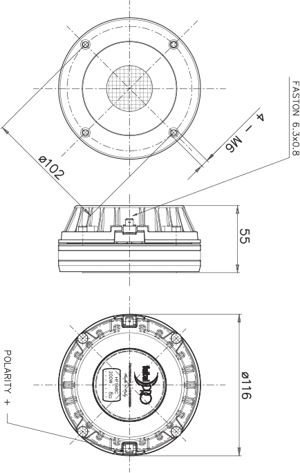 Faital Pro HF148C Drawing