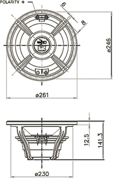 Faital Pro 10FH500 Dimension