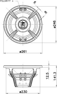 Faital Pro 10FH520 Drawing