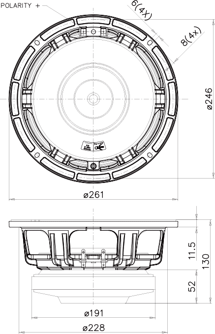 Faital Pro 10FH530 Drawing