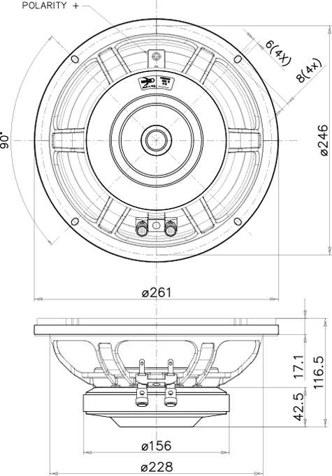 Faital Pro 10RS350l Drawing