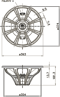 Faital Pro 15FH520 Drawing