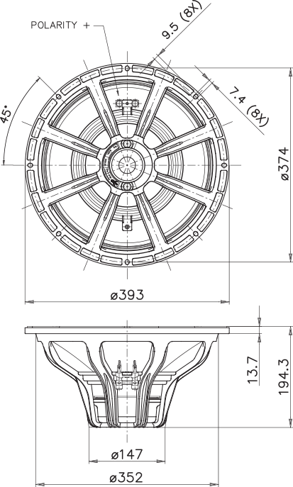 Faital Pro 15FX600 Mounting