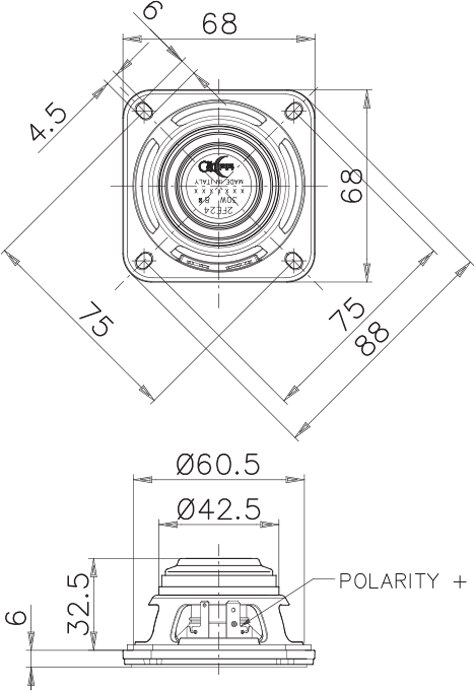 Faital Pro 2FE24 Drawing