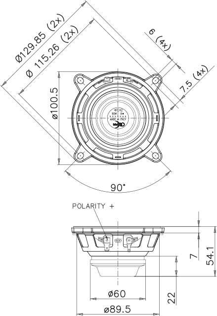 Faital Pro 4Fe42 Drawing