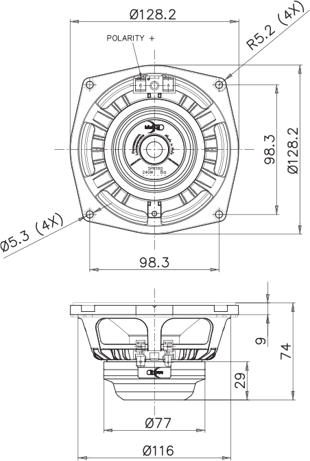 Faital Pro 5PR160 Drawing