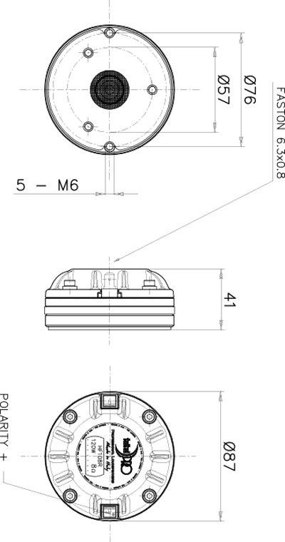 Faital Pro HF108R Dimensions