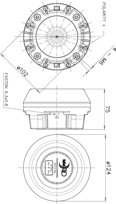 Faital Pro HF1440 Drawing