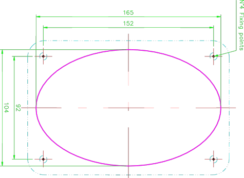 Faital Pro STH100 Baffle Cutout