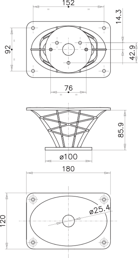 Faital Pro STH100 Drawing