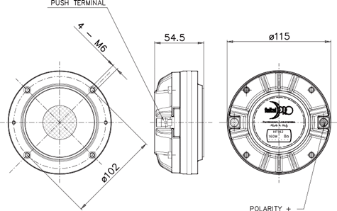 Faital Pro HF142 Drawing