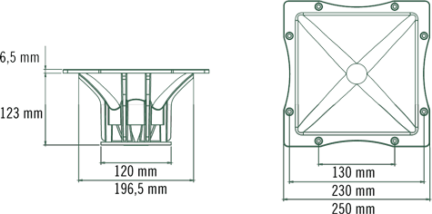 RCF HF66 Dimenions