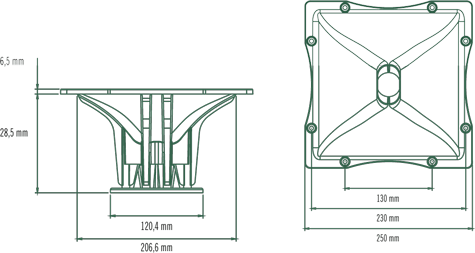 RCF HF96 Dimensions