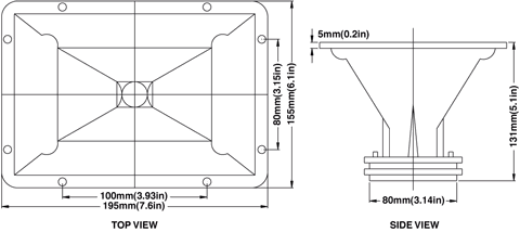 P.Audio PHT-408 High Frequency Driver Dimensions